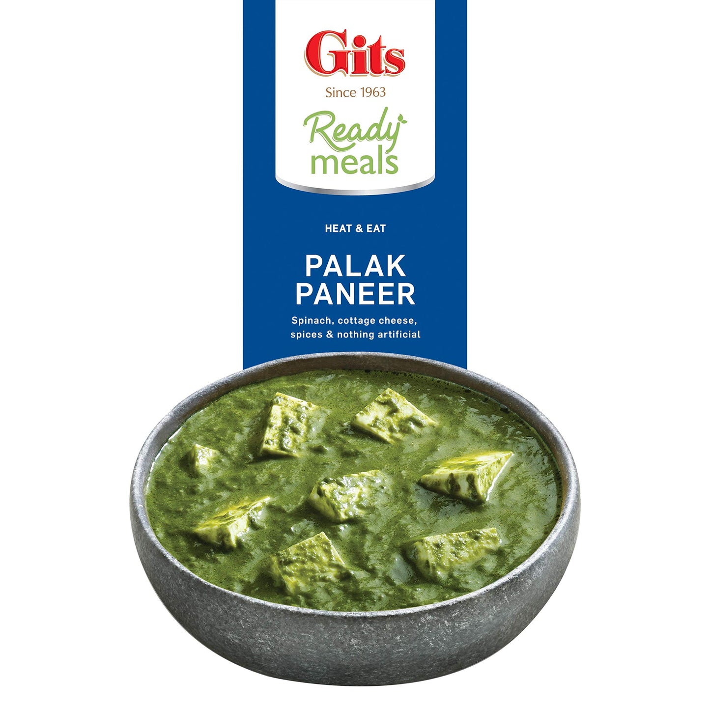 Gits Ready to Eat Palak Paneer, 855g (Pack of 3 X 285g Each)