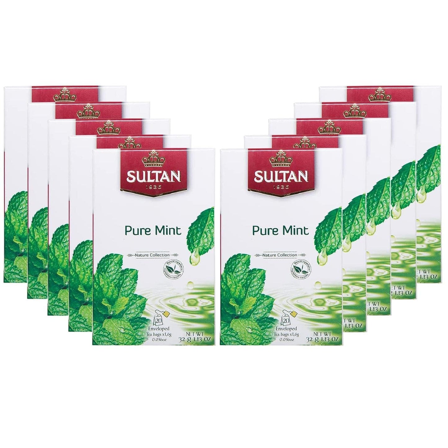 SULTAN TEA Moroccan Green Tea with Pure Mint & Tiznit Herbal Green Teas (Pack of 8-160 Tea Bags)