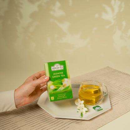 Ahmad Tea Green Tea, Jasmine Romance Teabags, 20 ct (Pack of 6) - Caffeinated & Sugar-Free