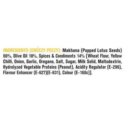 MR Makhana Flavored Makhana | Super Snack | Roasted | 2.65oz (75g) - Family Size (Cheezy Peezy)