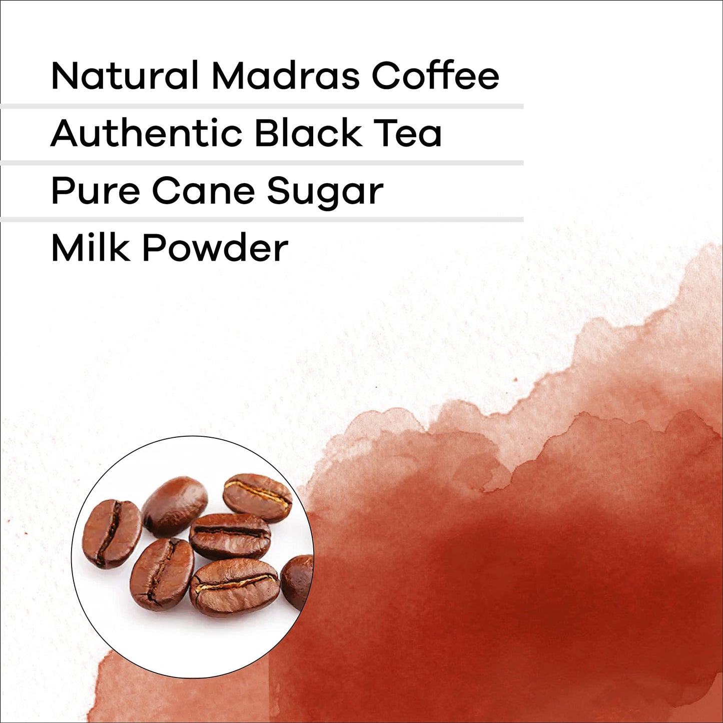 Quik Caf Madras Coffee - Single Box 10 Count - All Natural & Preservative Free Instant Coffee.