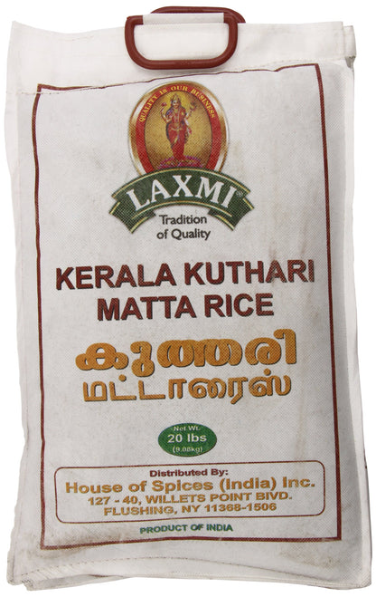Laxmi Kerala Kuthari Mutta Rice 20 lbs - Basmati Rice