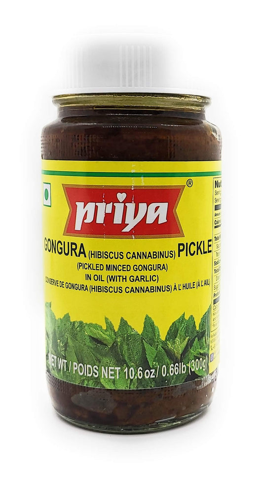 Priya Gongura Pickle w/ Garlic 300 gms