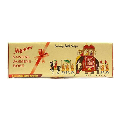 Mysore Sandal/ Jasmine / Rose Soap Combo Pack 450gm (125g x 3)