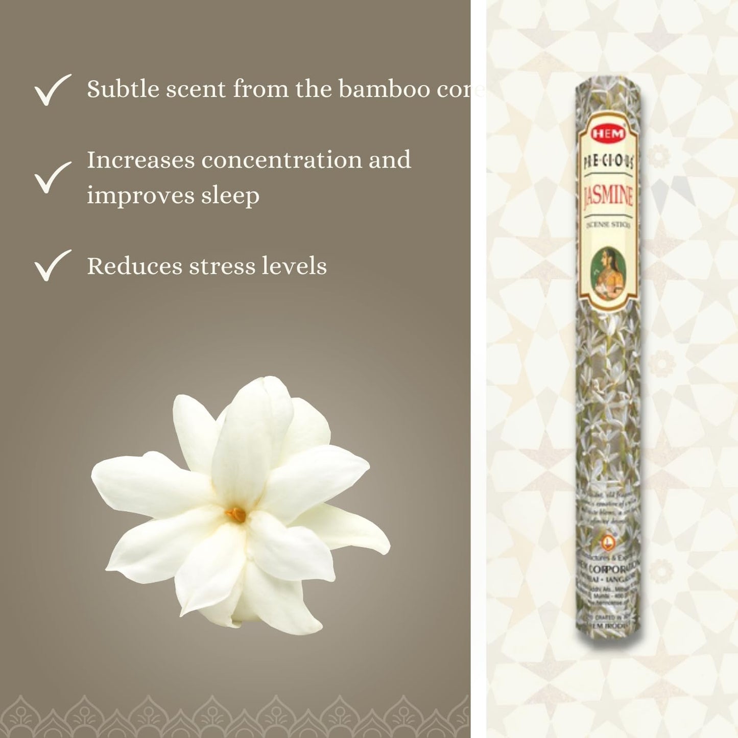 Hem Incense Precious Jasmine Hexa