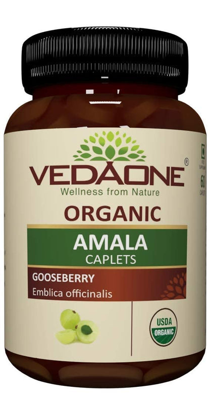 Vedaone USDA Organic Amala 750mg 60 Caplets Strengthens The Immune System