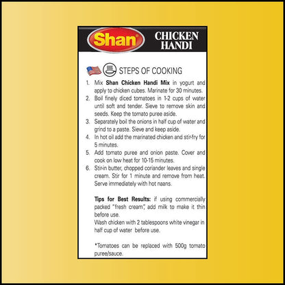 Shan Chicken Handi Recipe and Seasoning Mix 1.76 oz (50g) - Spice Powder for Juicy Chicken in Creamy Tomato Sauce  (1.76 Ounce (Pack of 1))