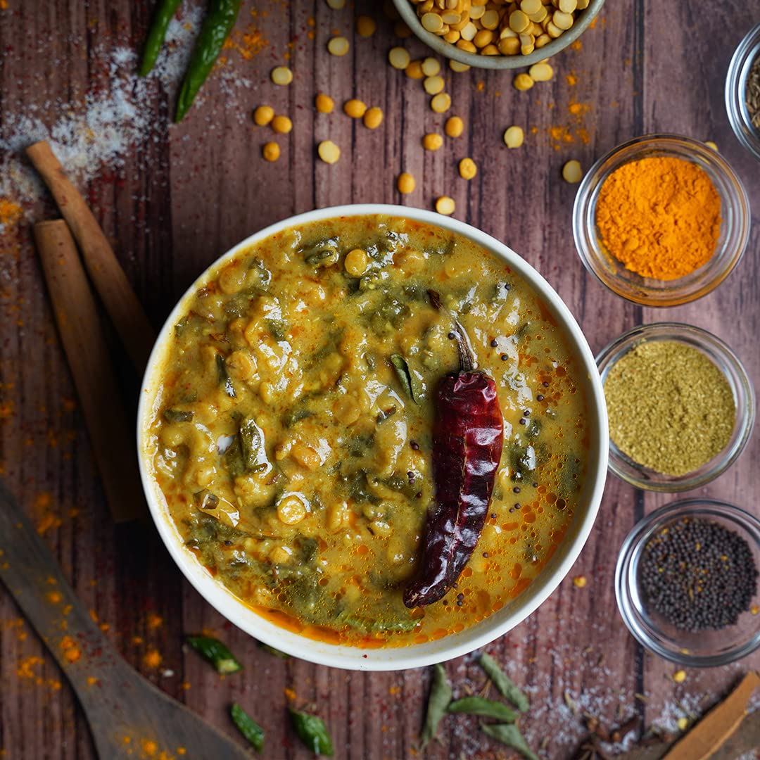 Ashoka Since 1932, All-Natural, Spinach and Lentils, Ready to Eat Meals, On the Go Prepared Meals, Traditionally Cooked Indian Food with No Preservatives, Plant-Based, Vegan Meal Pack of 5