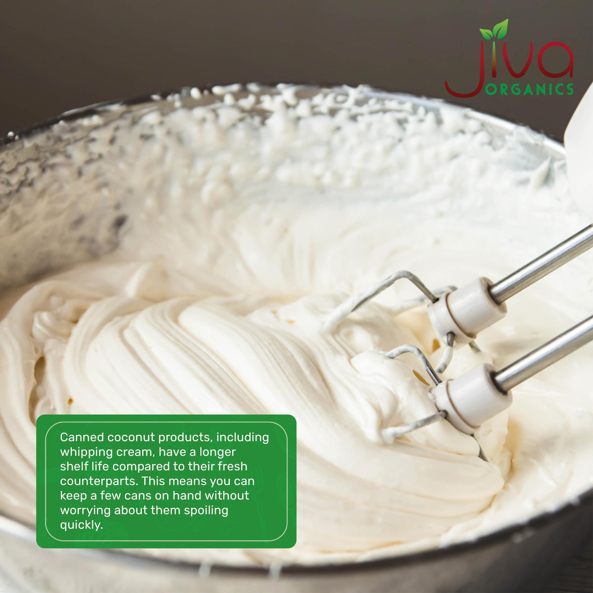Jiva Organic Coconut Whipping Cream 14 Ounce (Pack of 12) - BPA Free, Vegan, Gluten Free, Non-GMO