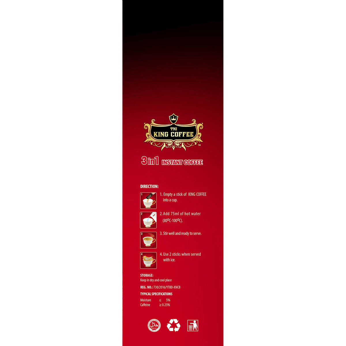 King Coffee Premium Instant Coffee - 3 in 1 Vietnamese Coffee Blend w/ Creamer & Sugar - 440 Single Serve Instant Coffee Packets (5 Bags - 440 Sticks)
