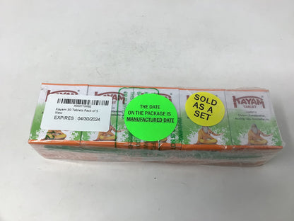 Kayam 30 Tablets Pack of 5 - Ayurveda & Vitamins
