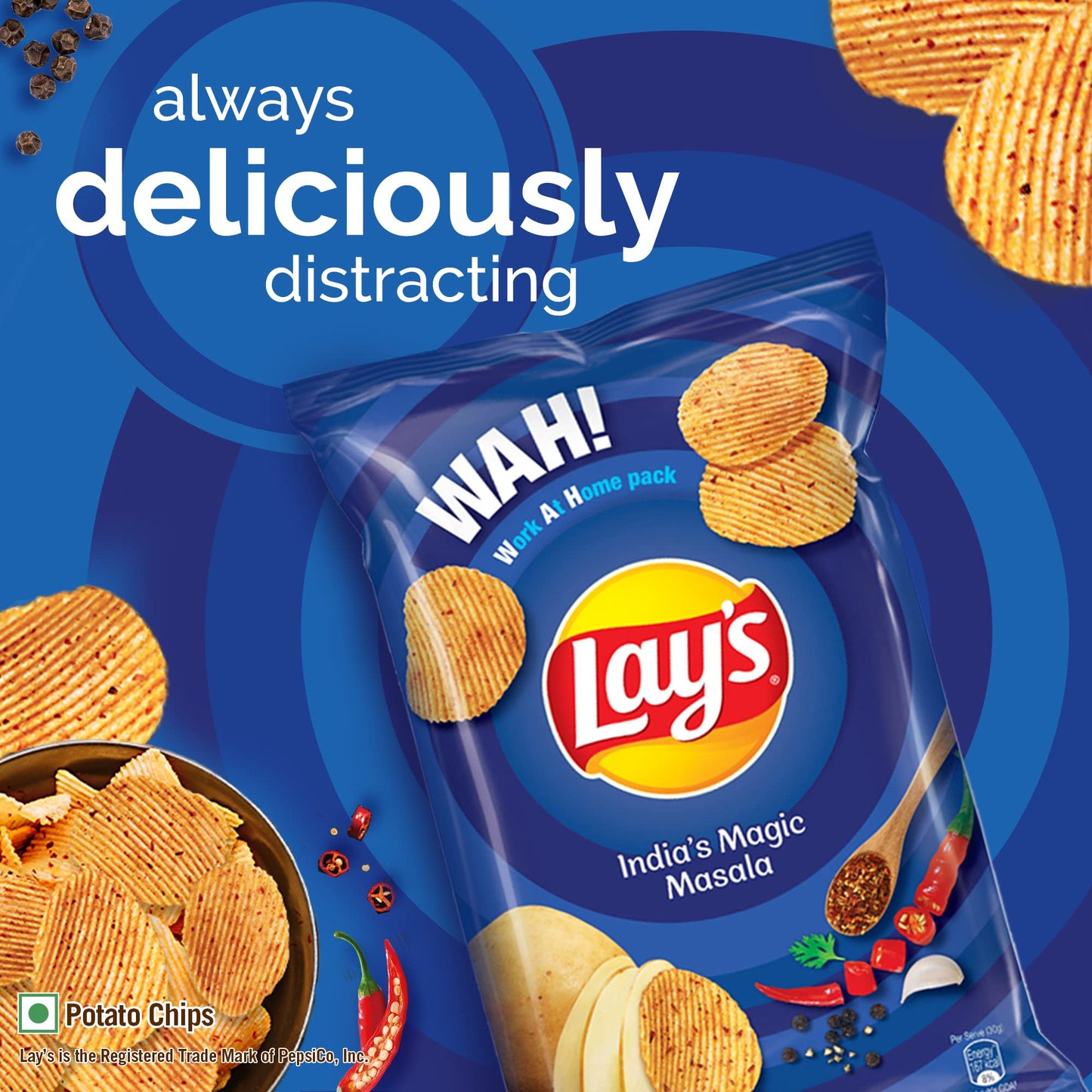 Lay's Chips-india's Magic Masala 52 gms - Indian Snack