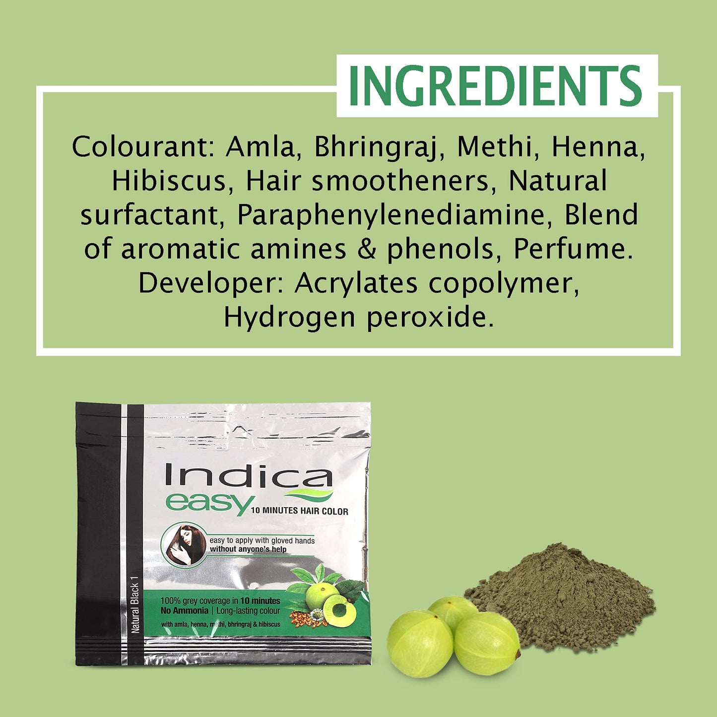 Indica Easy Shampoo Based Hair Colour Black | Pack of 3