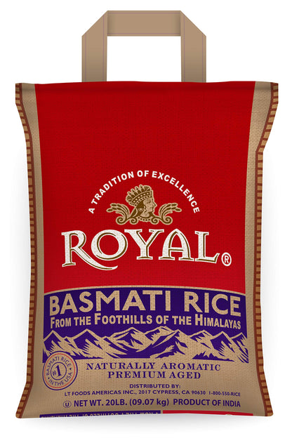 Royal White Basmati Rice 20 Pound