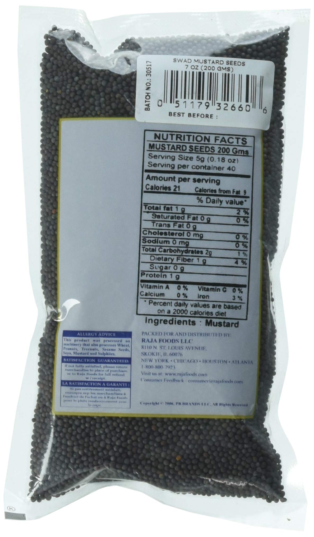 Swad Mustard Seeds 7 Oz