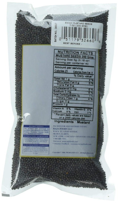 Swad Mustard Seeds 7 Oz - Food / Masala / Dal