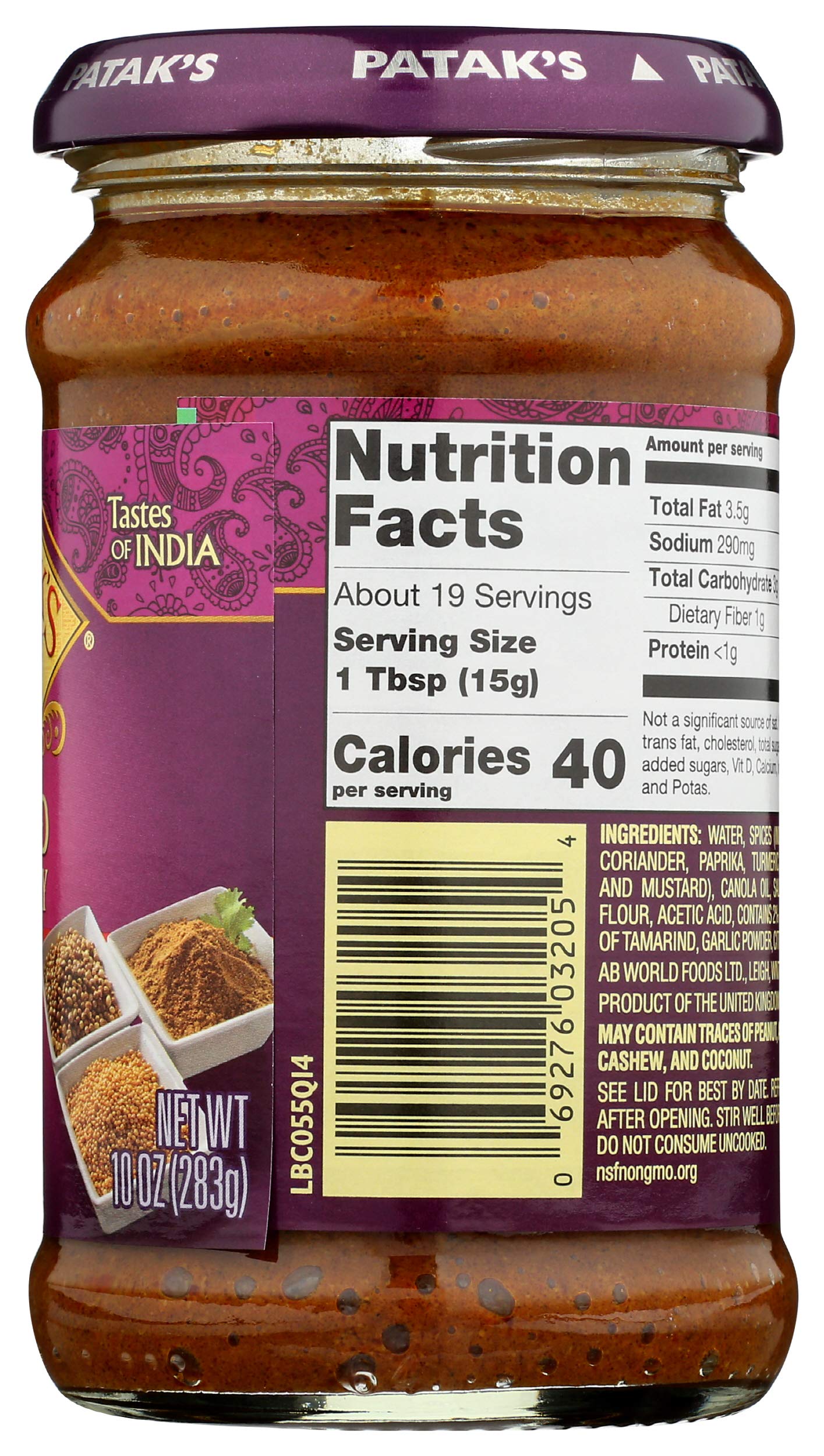 Patak's Mild Curry Paste 10 oz - Pickles & Paste