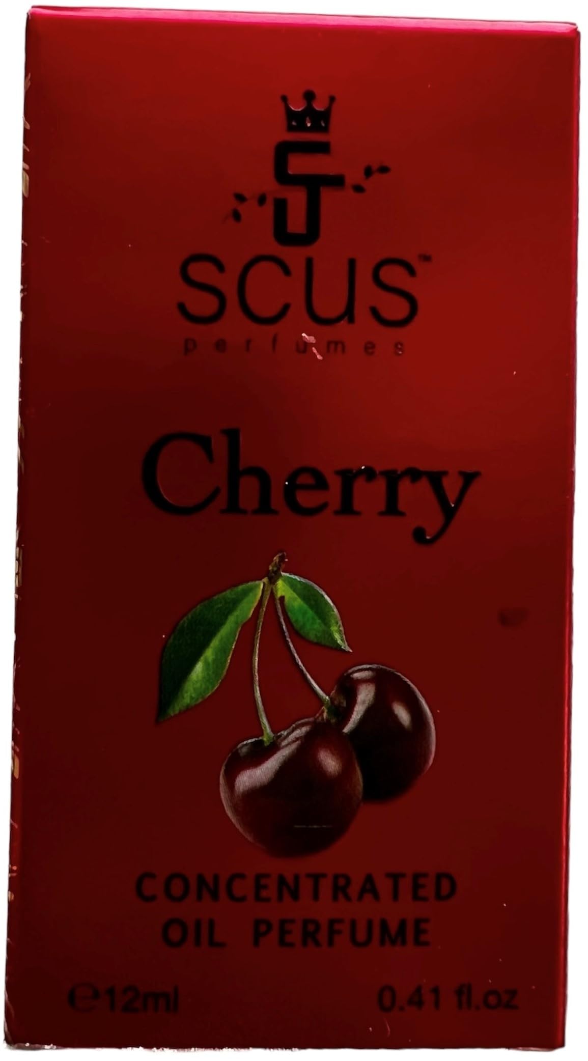 Cherry Fragrance for Men & Women Floral Fruity Concentrated Perfume oil Long Lasting Fragrance Non-Alcoholic (Parfum 12ml with Velvet Pouch)
