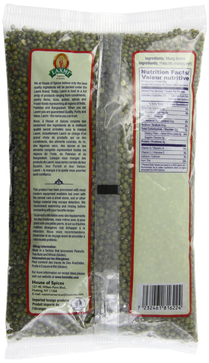 Laxmi Whole Moong 2 lbs - Food / Masala / Dal