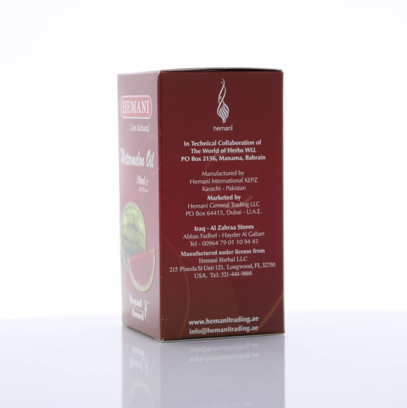 Hemani Watermelon Oil 30mL (1 OZ) - Edible Food Grade Oil - Internal & External Use