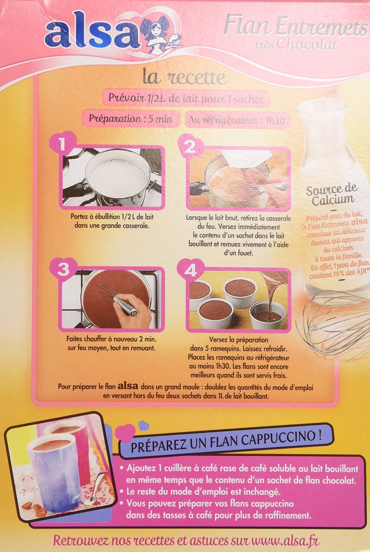 Alsa Chocolate Flavored Flan Mix - Flan Fondant au Chocolat 6.8 oz.