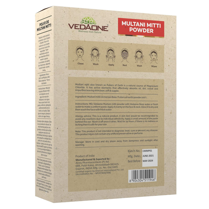 Vedaone Multani Mitti Face Pack Powder 100gm