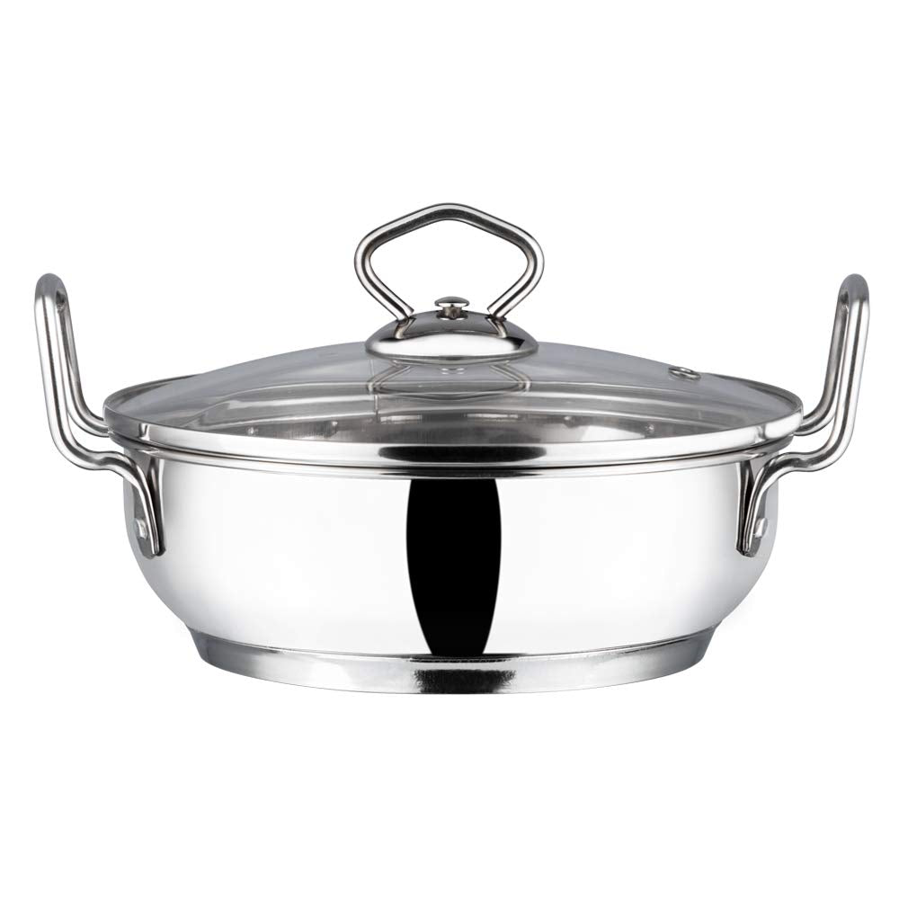 Vinod Kadai St. Steel with lid 20 cms 2 Litres - Food / Masala / Dal