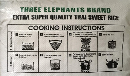 Three Elephants Thai Sweet Rice, 20 Pound
