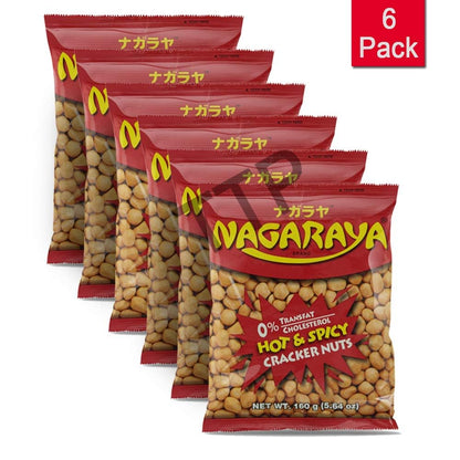 Nagaraya Cracker Nuts Hot n Spicy 5.64 Ounce Packages, Pack of 6