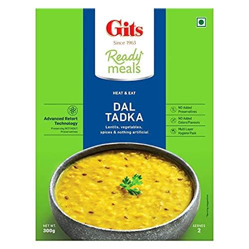 Gits Ready to Eat Dal Tadka, 1200g (Pack of 4 X 300g Each)