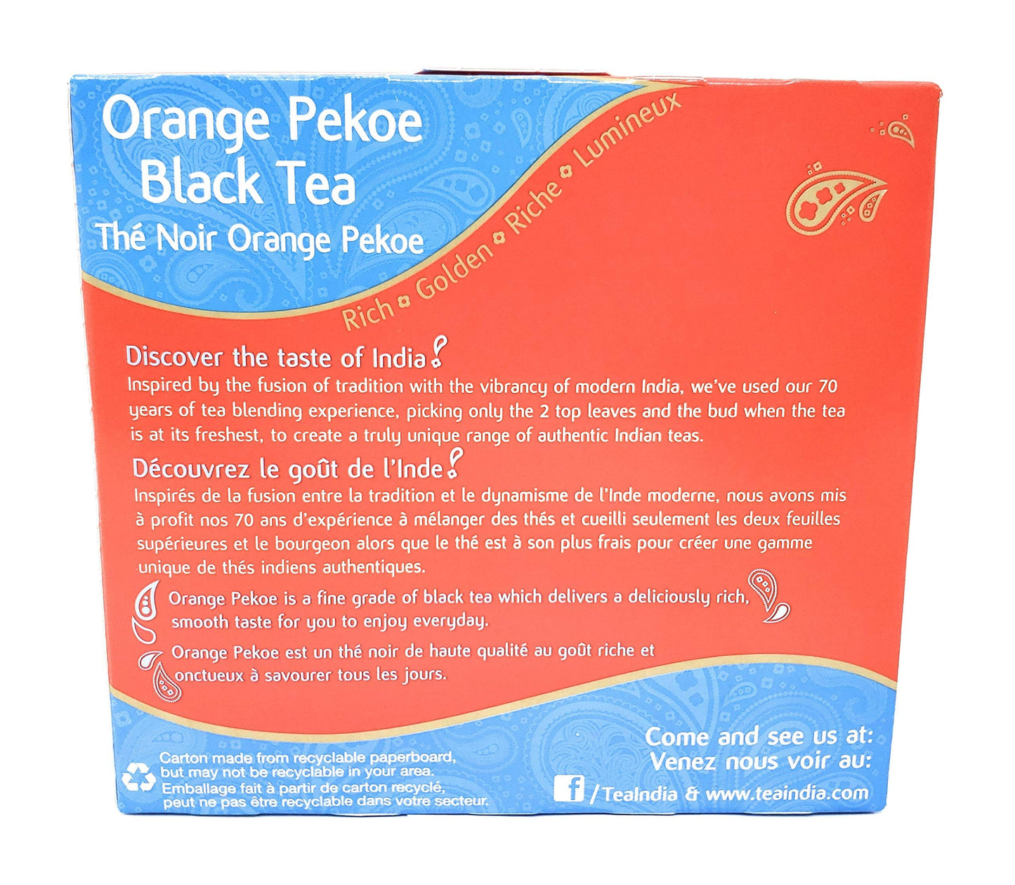 Tea India - Orange Pekoe black tea 80 teabags