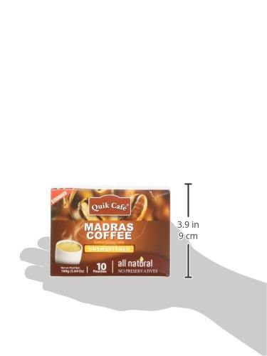 Quik Cafe Unsweetened Madras Coffee - 5.64 Ounce (Pack of 4)