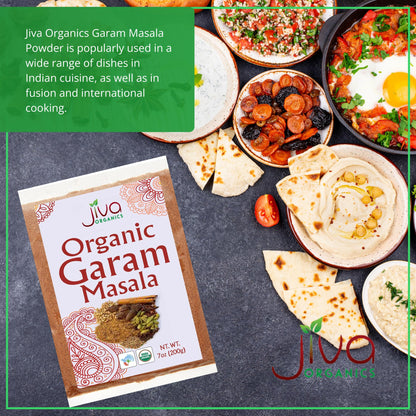 Jiva Organics Organic Garam Masala Powder 7 Ounce - NON-GMO, Salt Free, Premium Indian Spice Blend
