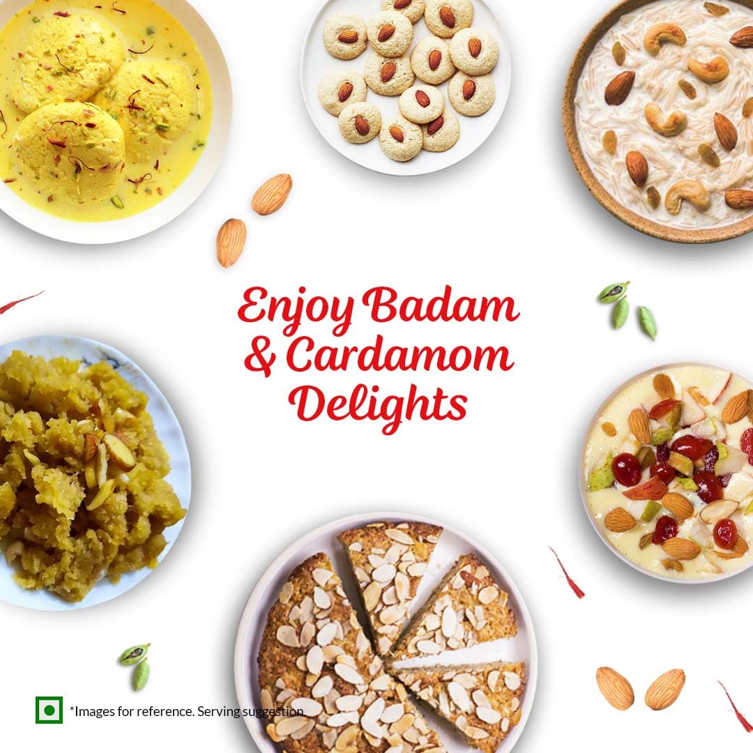 MTR- Badam drink mix with real almond bits and real saffron 200 gms - Fruit Juice