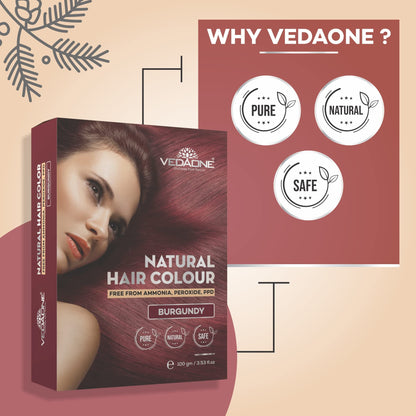 Vedaone Natural Burgundy Hair Color 100gm