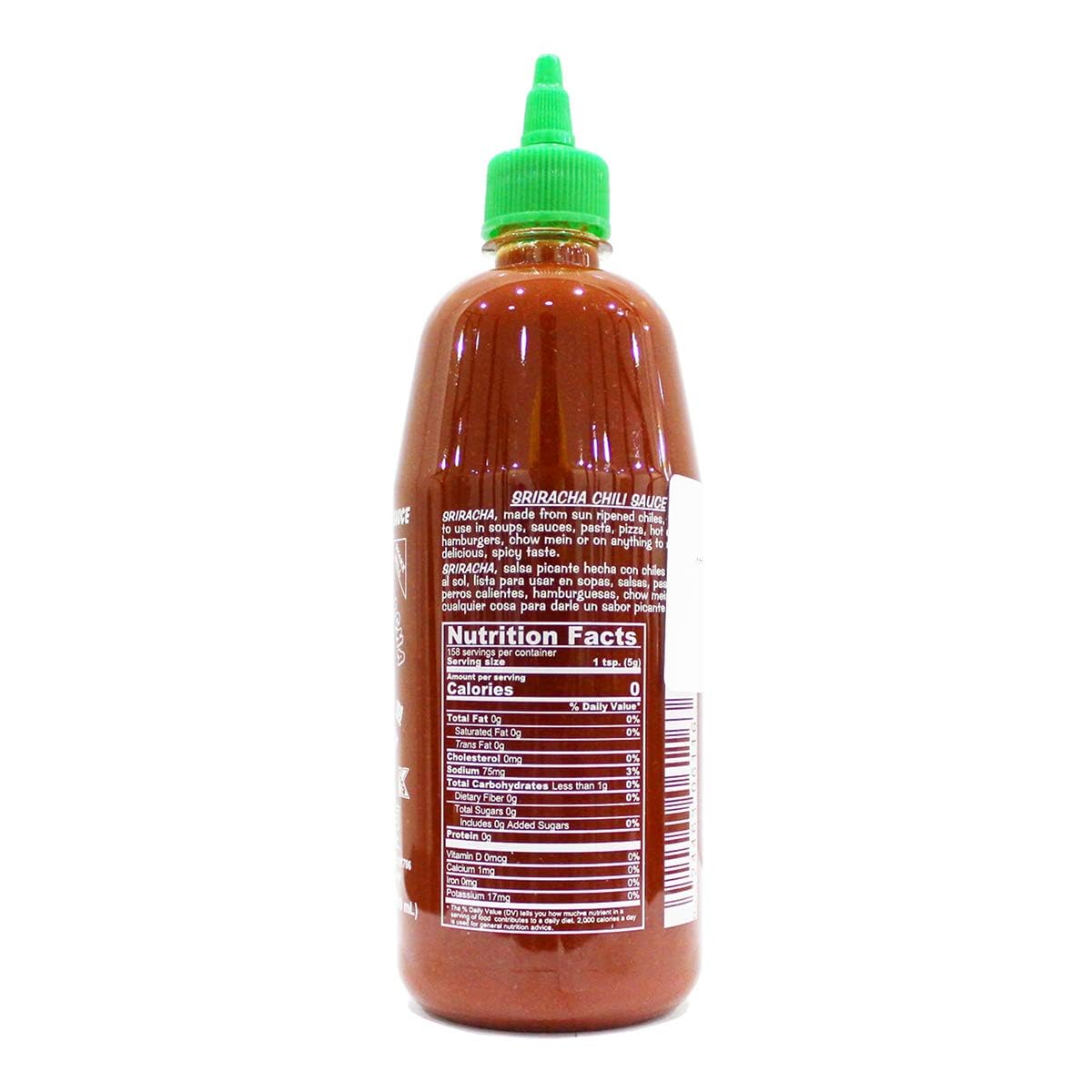 Huy Fong Sriracha Hot Chili Sauce 28oz, 1 pack