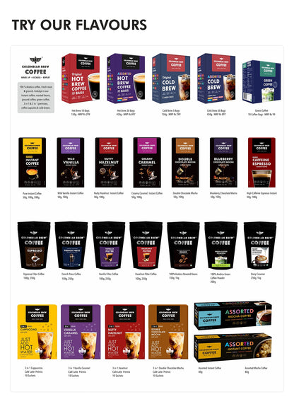 Colombian Brew Blueberry Chocolate Mocha Caf Latte, Instant Coffee Powder Pre-Mix (3 in 1) 1kg