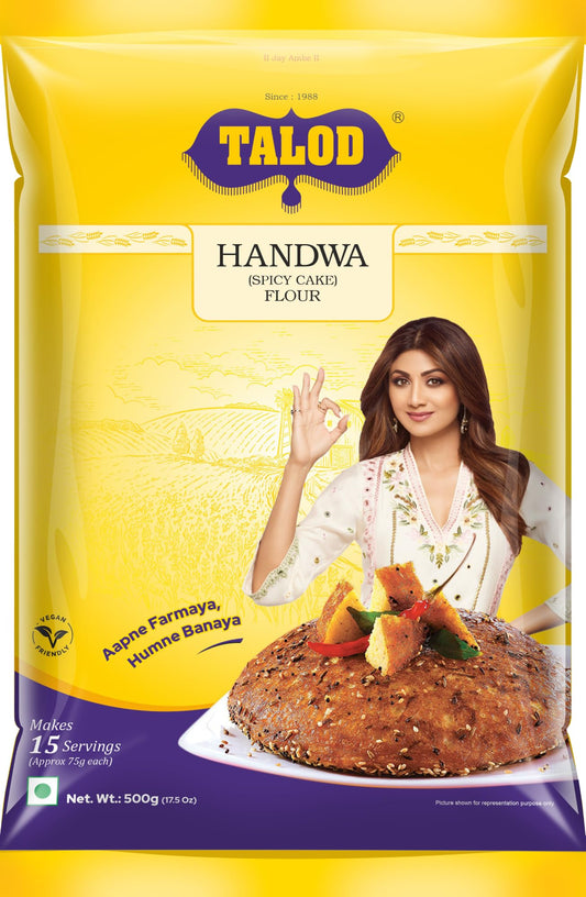 Talod Instant Handwa Mix Flour - Ready to Cook Handwa - Gujarati Snack Food (500gm - Pack of 3)