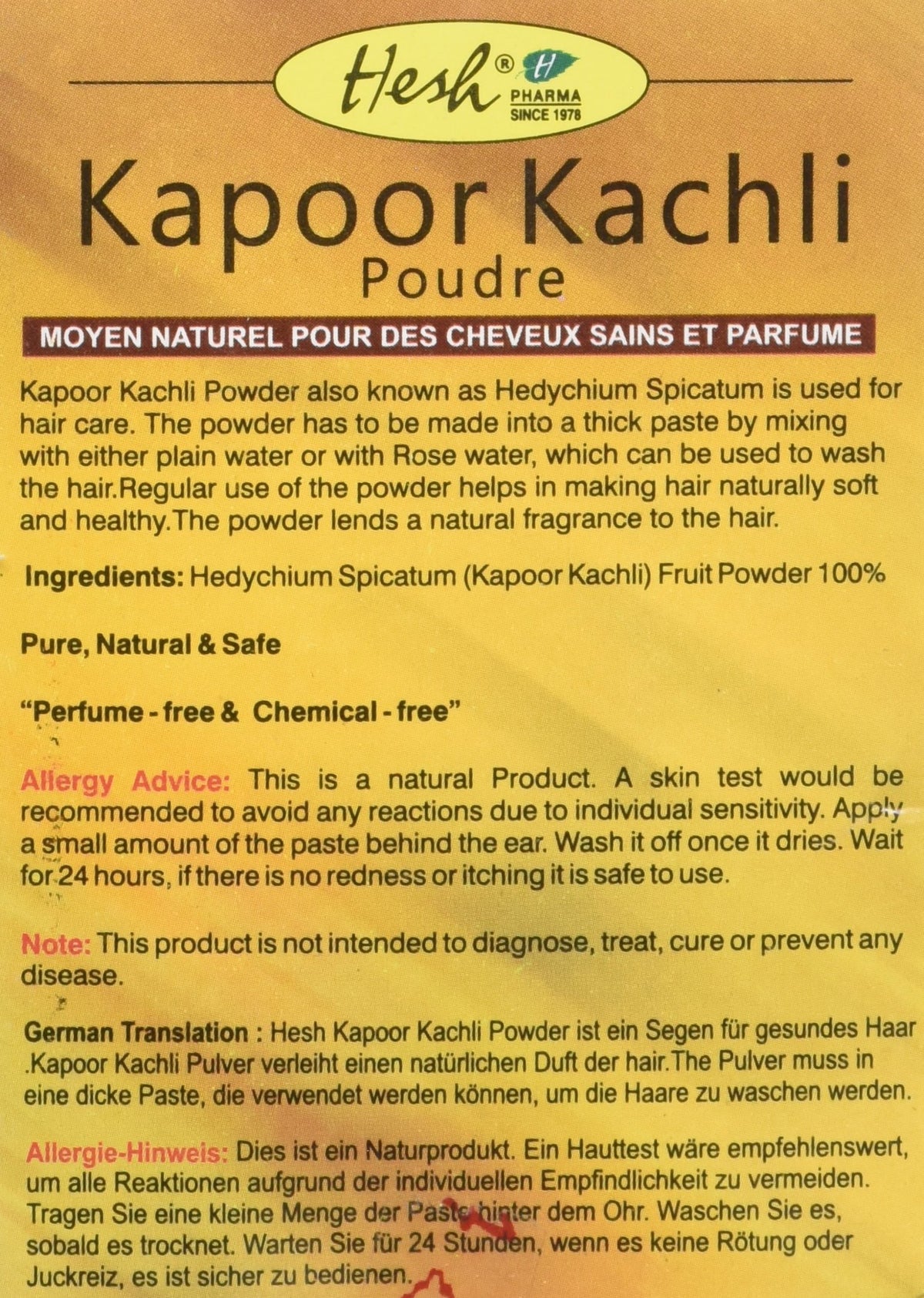Hesh Kapoor Kachli Powder 1.75 Oz (50 Grams)