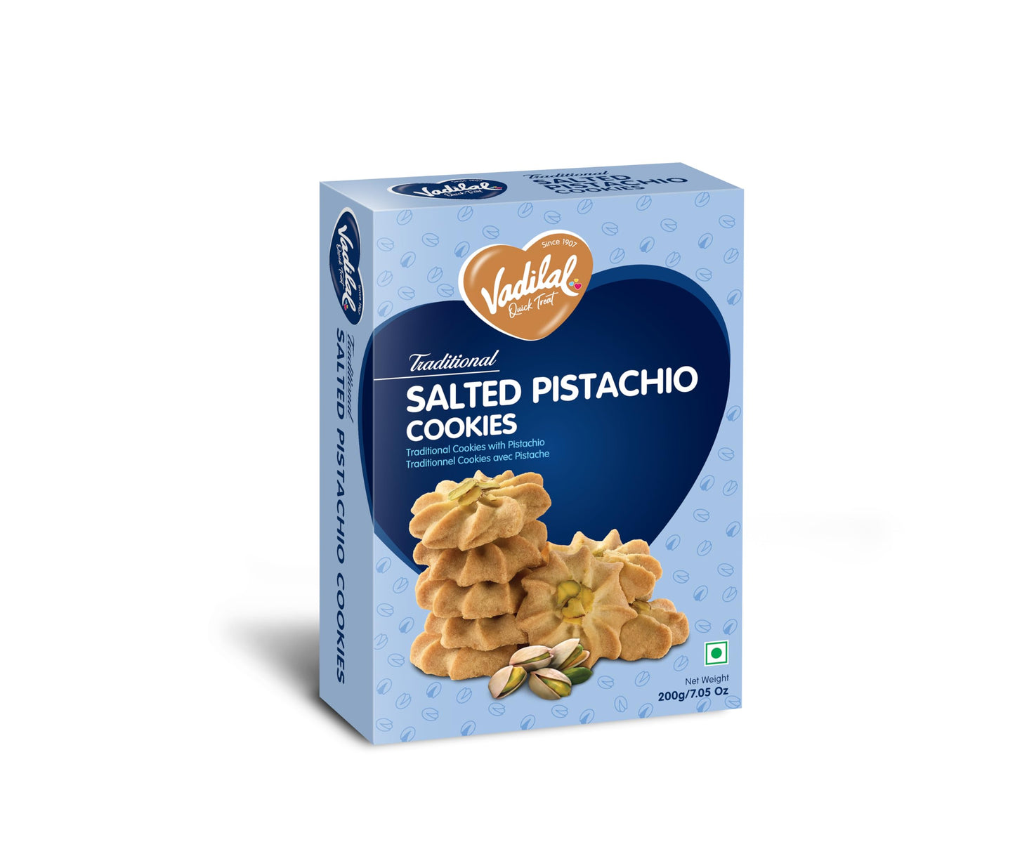 Vadilal Quick Treat Salted Pistachio Cookies 200 gm