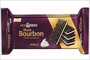 Parle Hide & Seek Black Bourbon Vanilla Creme Sandwich - 100 Grams (Pack of 3)