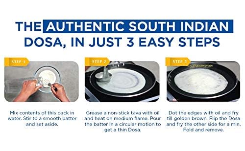 Gits Instant Mix Box - 600gm (Pack of 3 x 200gm) | Ready to Cook Indian Breakfast/Lunch/Dinner/Snack Meal | No Artificial Colors, Flavors, Preservatives, 100% Vegetarian, Easy Recipe (Dosa)