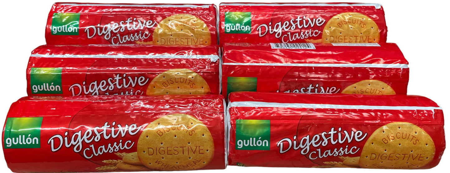 Gullon Digestive Biscuits Classic Cookies - No Cholesterol, 0 trans fat - 14.1 Ounce - Pack of 5