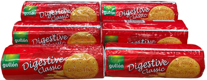 Gullon Digestive Biscuits Classic Cookies - No Cholesterol, 0 trans fat - 14.1 Ounce - Pack of 5