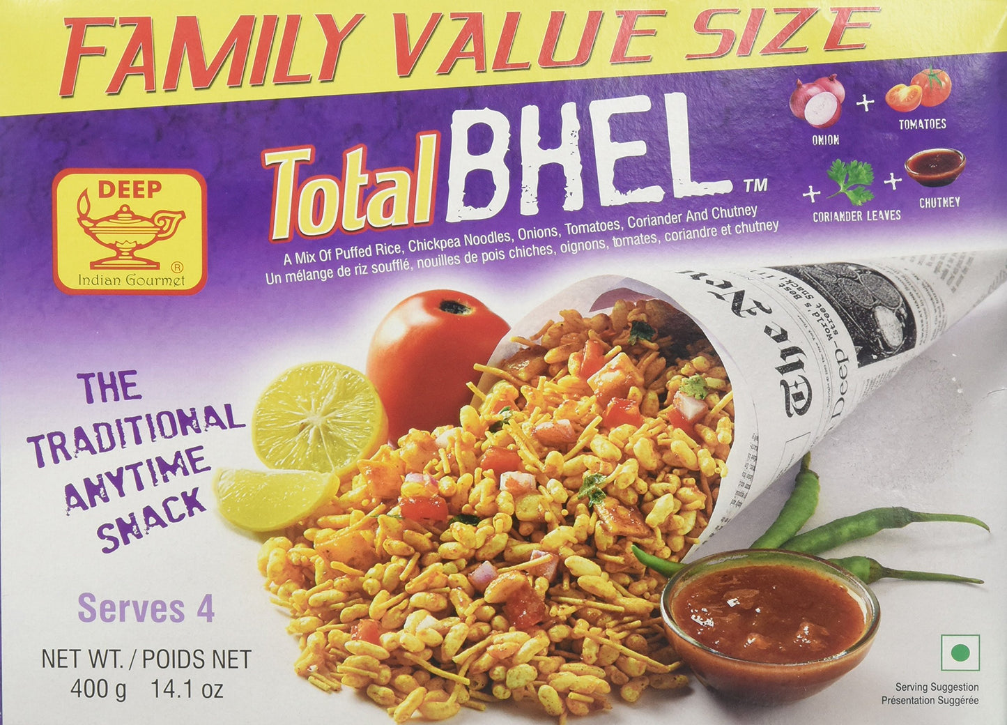 Deep, Total Bhel, 400 Grams(gm)