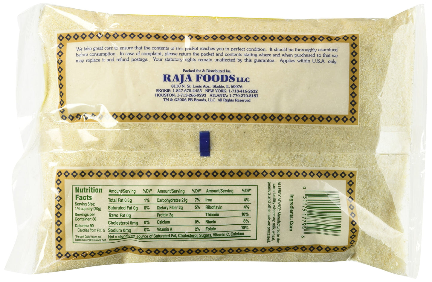 Great Bazaar Swad Coarse Corn Flour, White, 2 Pound