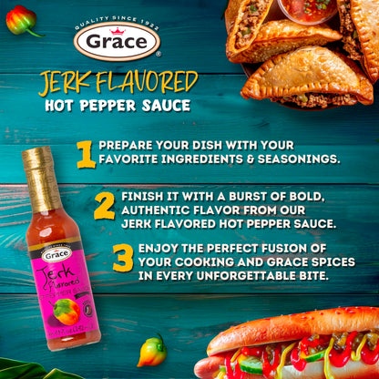 Grace Jerk Flavored Hot Pepper Sauce 4.8 fl oz