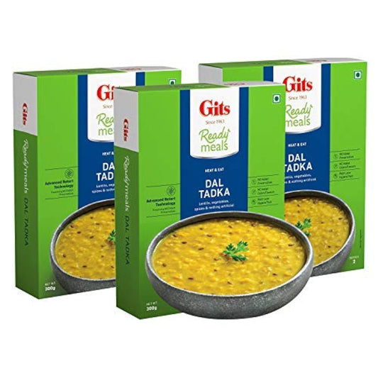 Gits Ready to Eat Dal Tadka, 1200g (Pack of 4 X 300g Each)