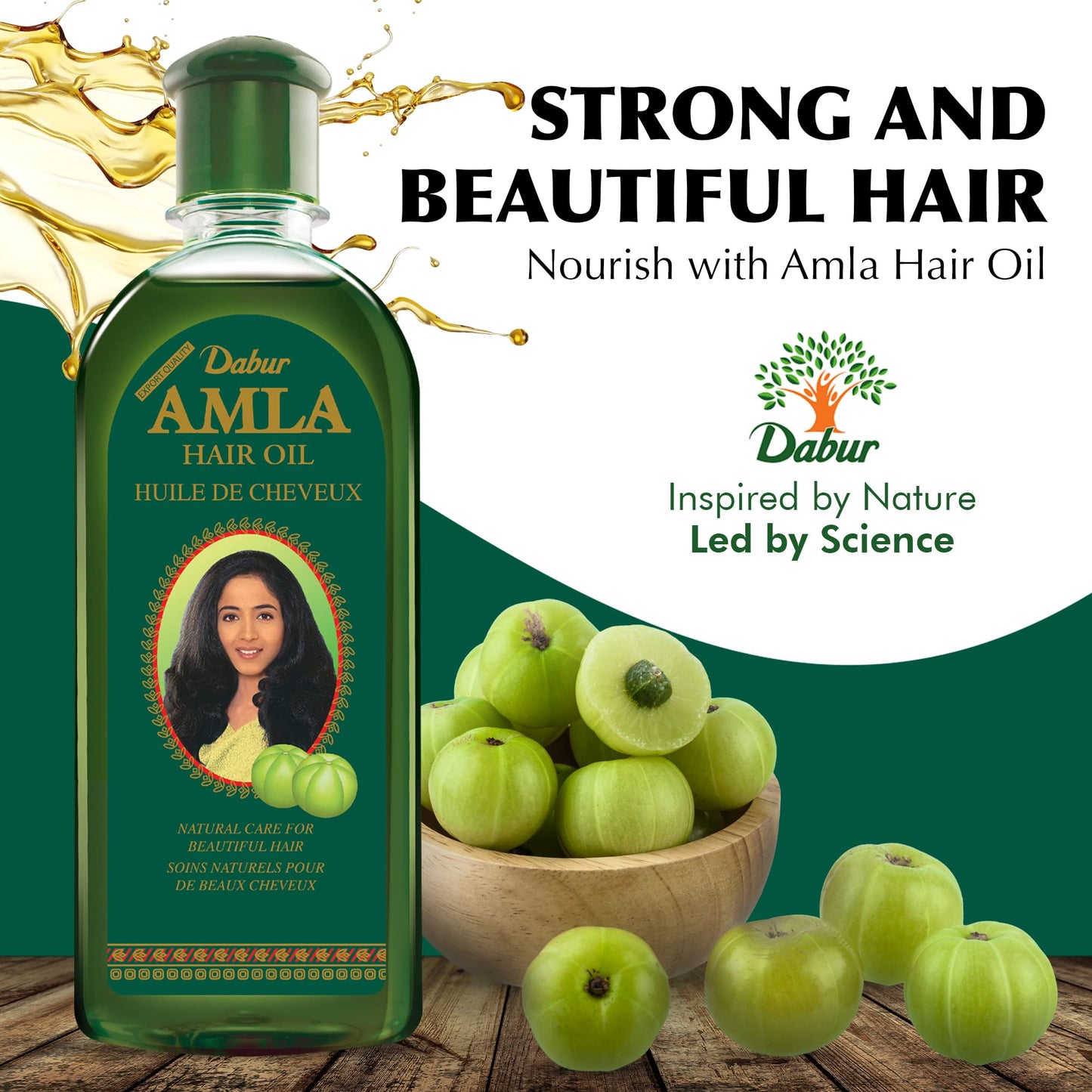 Dabur Amla Hair oil - Natural care for beautiful hair, 500ml