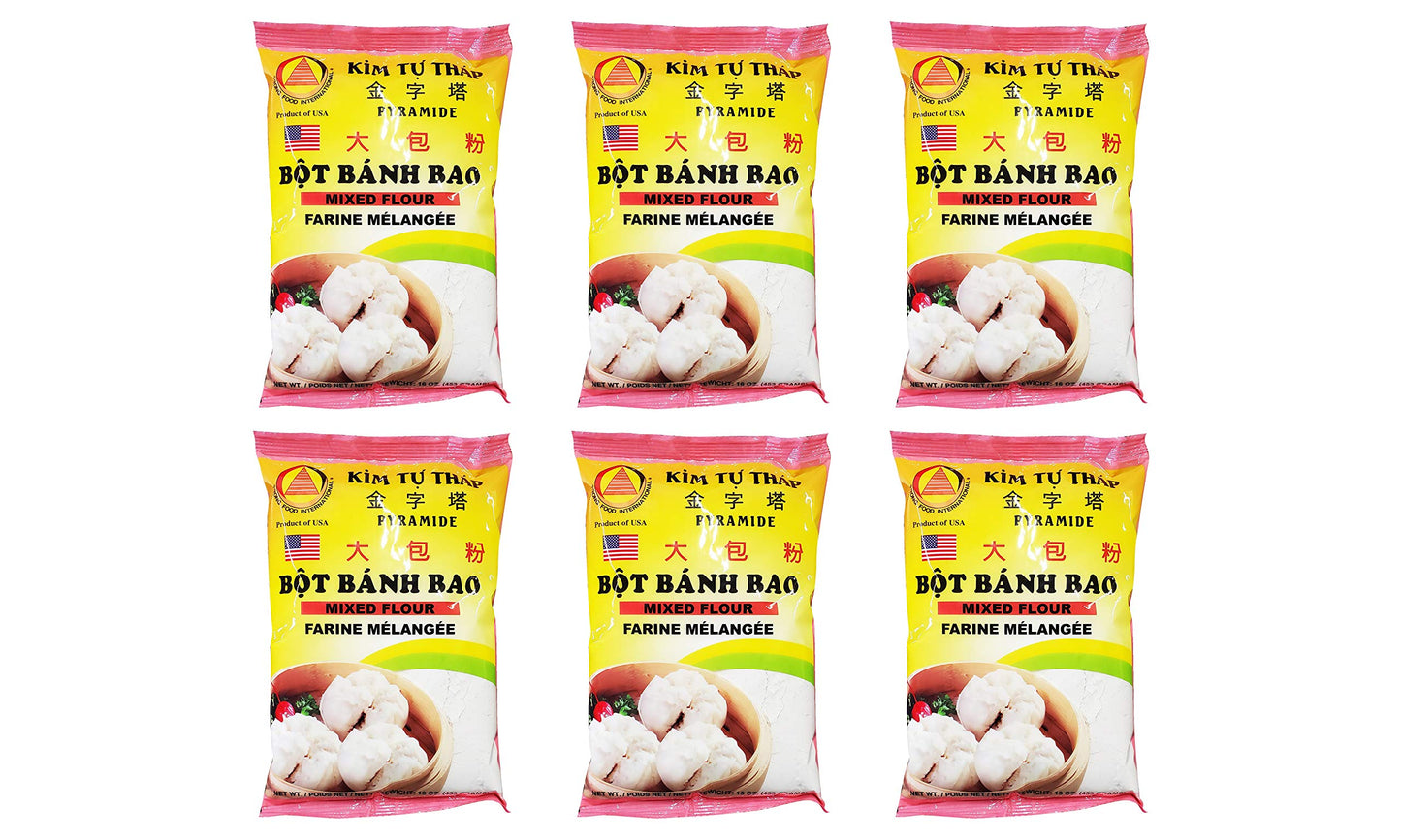 Kim Tu Thap Pyramide Bot Banh Bao - Mixed Flour (6 Pack, Total of 72oz)